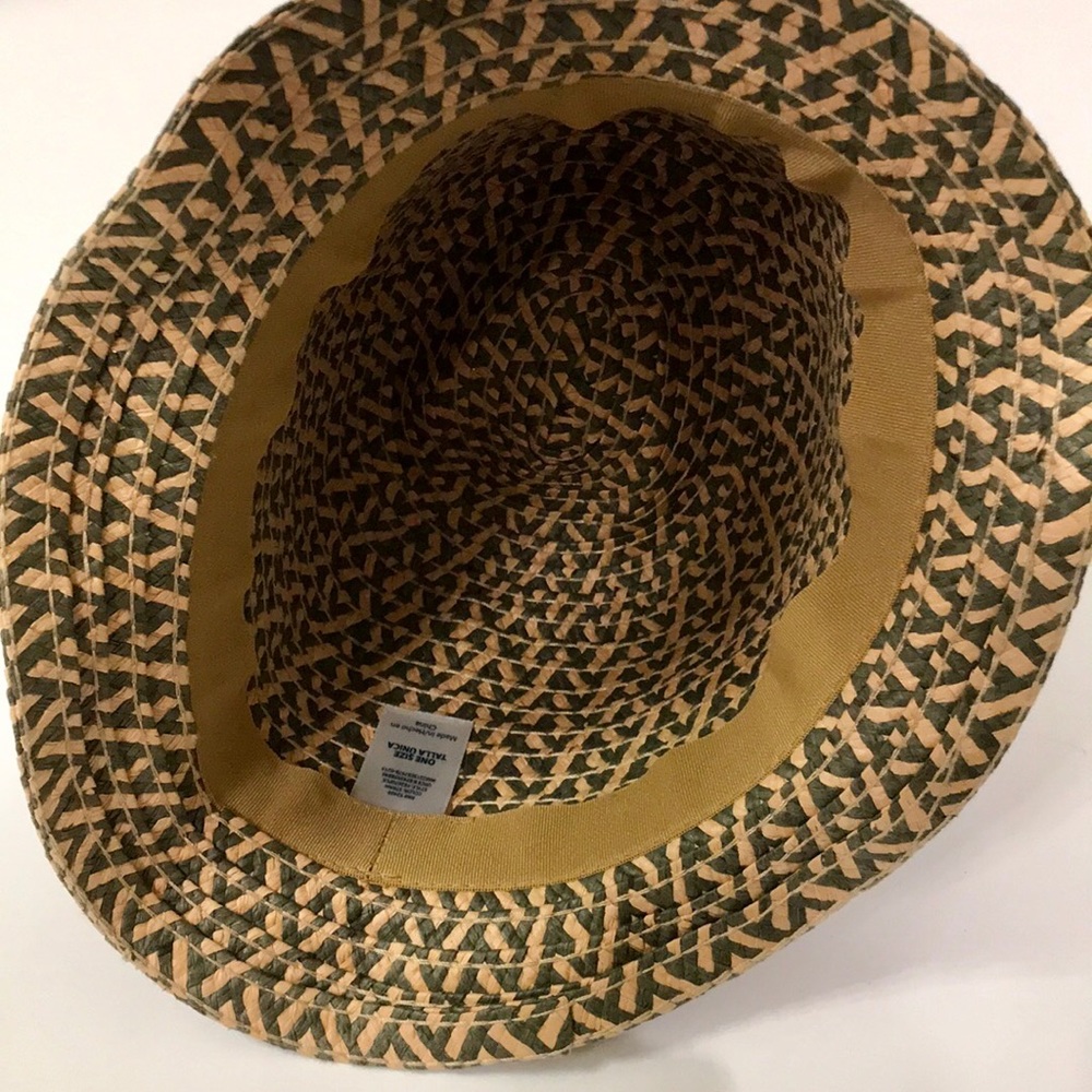 Straw Bucket Hat Chevron Pattern - image 5